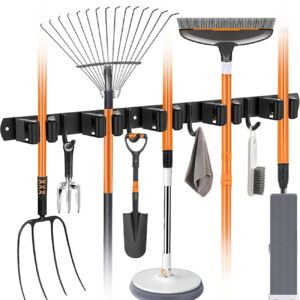 Organizador de Pared para Escobas, Fregonas y Utensilios