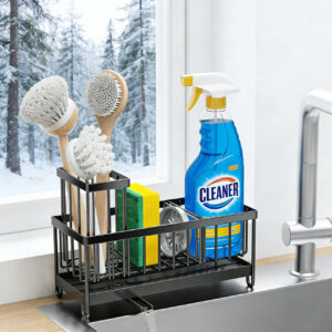 Organizador Escurridor Fregadero Cocina: Esponja, Jabón, Paños