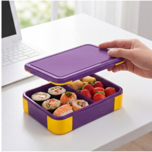 Organizador Versátil con Compartimentos – Púrpura y Amarillo