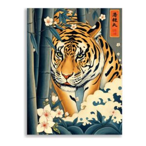 Lámina Tigre Japonés · Ukiyo-e