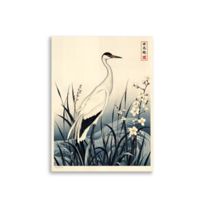 Lámina Grulla Japonesa · Ukiyo-e