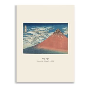 Lámina Fuji rojo · Hokusai