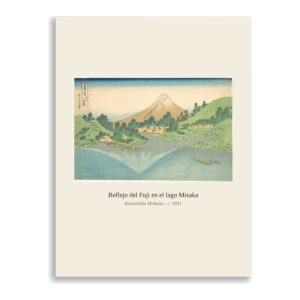 Lámina Reflejo del Fuji en el lago Misaka · Hokusai