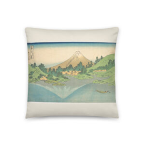 Cojín Reflejo del Fuji en el lago Misaka · Hokusai