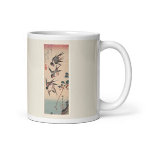 Taza Golondrinas y cerezo silvestre · Hiroshige